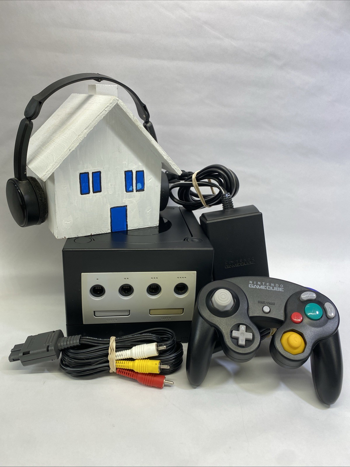 Nintendo GameCube Console DOL-101 & Controller DOL-103 w/Cords Tested & Working