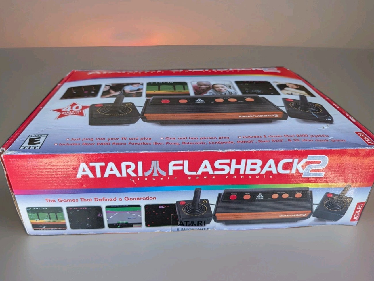 Atari Flashback 2 Launch Edition Plug & Play Retro TV Game Console Complete CIB