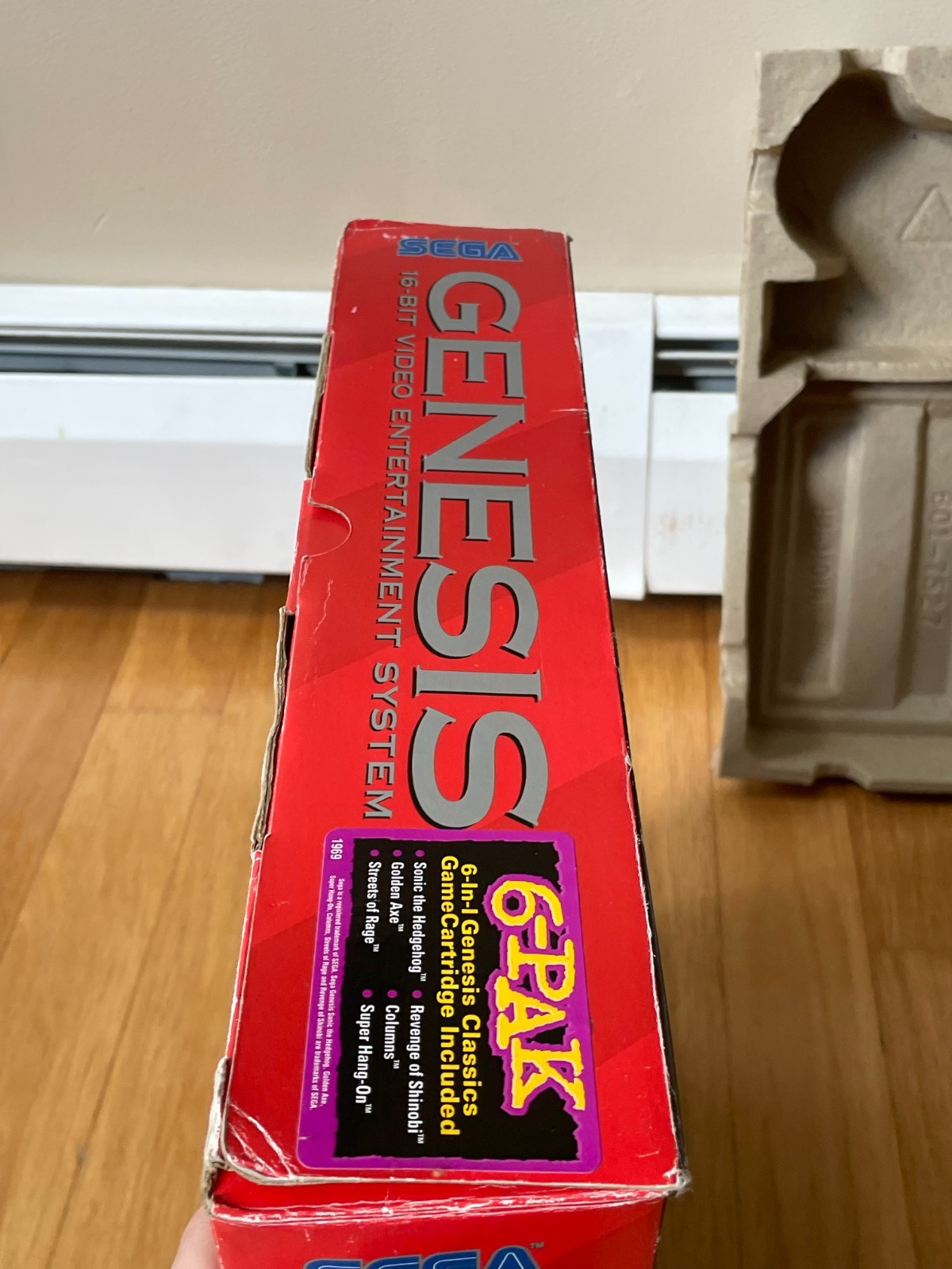 SEGA GENESIS MODEL 2 CONSOLE IN BOX WITH 6-PAK GAME & MANUALS UNTESTED READ