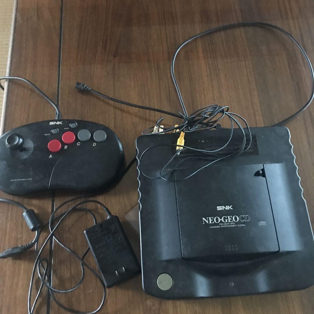 SNK NEO GEO CD Console CD-T01 with Metal Slug Fighting Sticks Pad Tested System