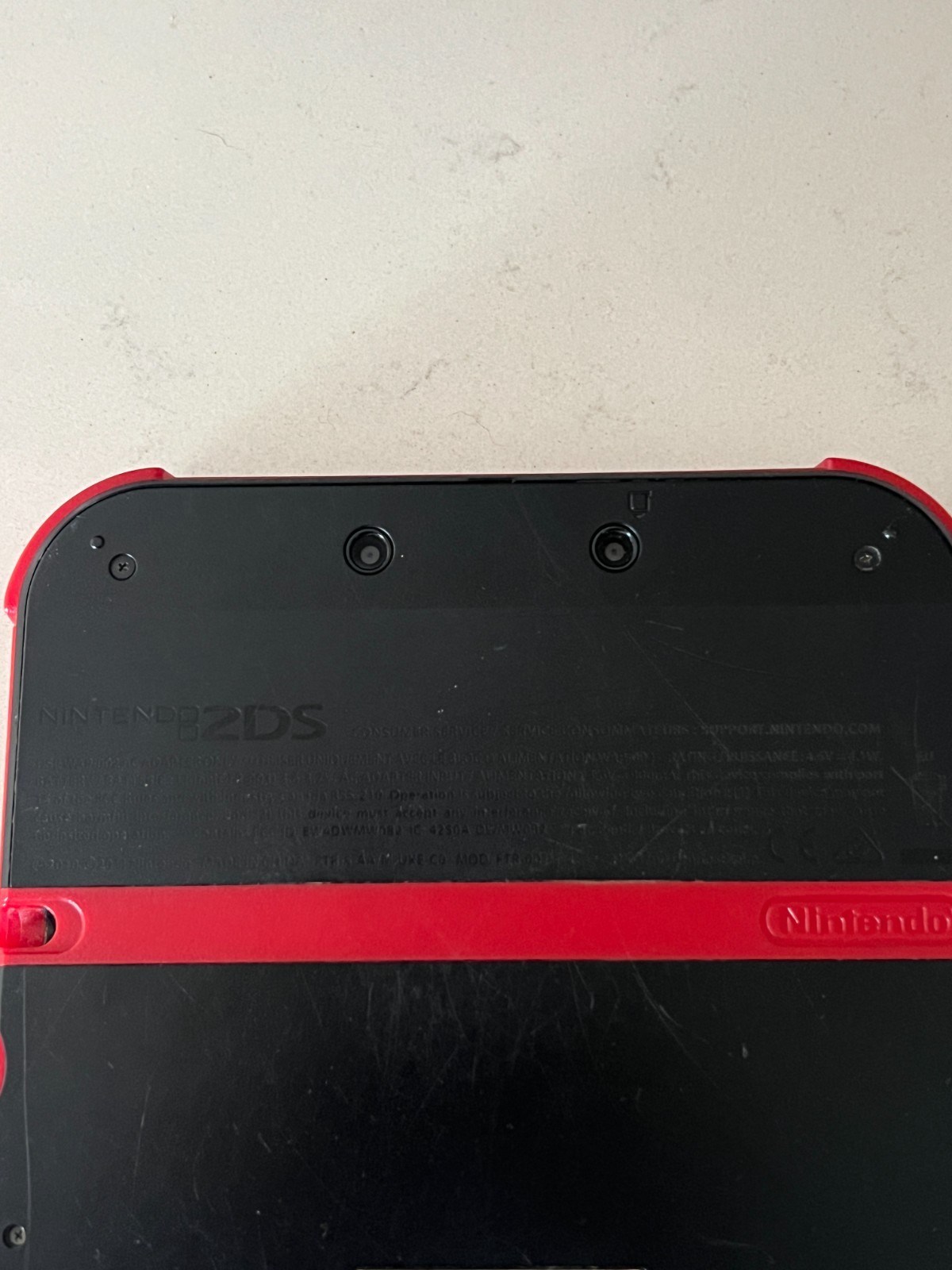 Nintendo 2DS Console Red & Black Bundle w/ Charger + 4GB SD Card Tested & Works