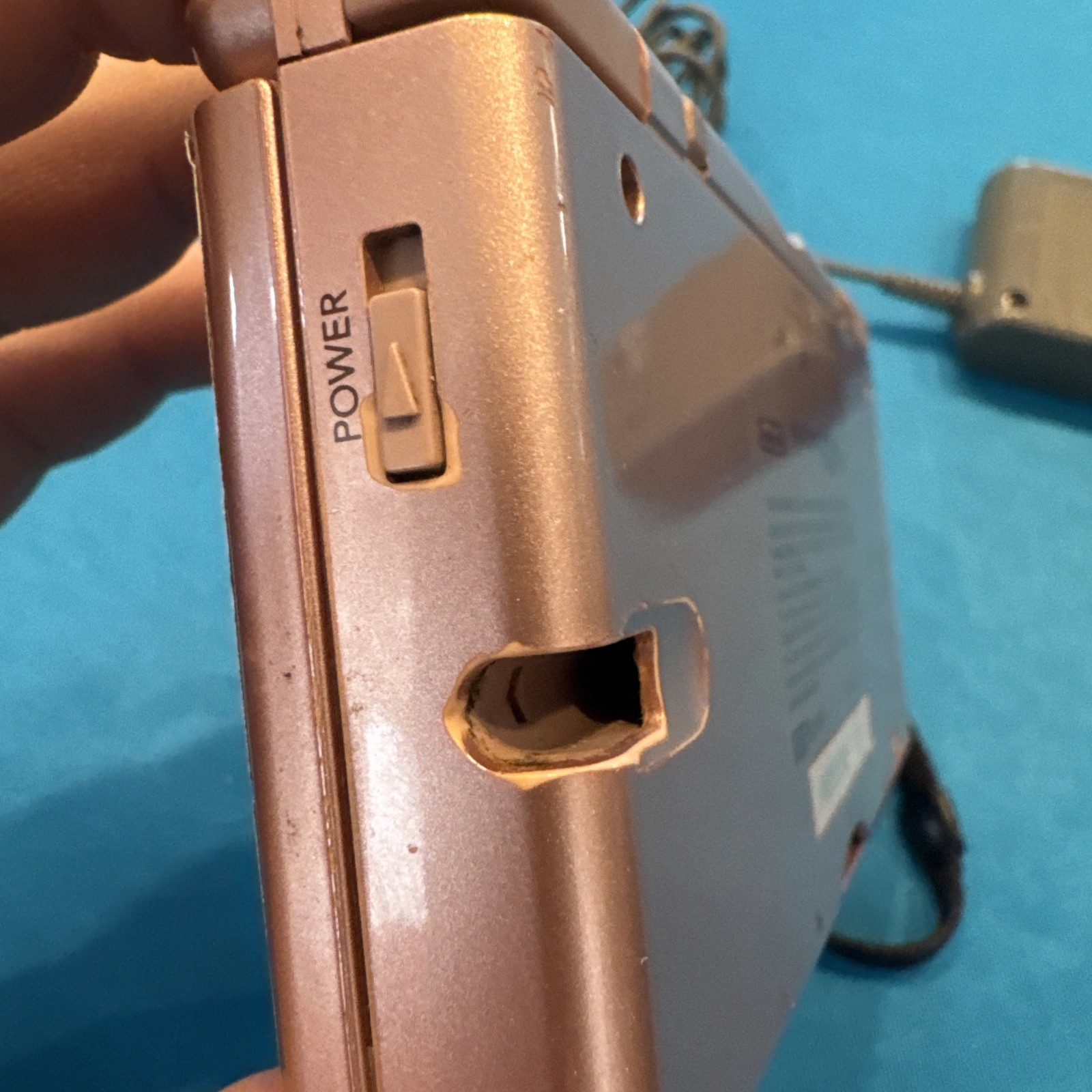Nintendo DS Lite Handheld Console Metallic Rose USG-001 WORKS Link Zelda Skin