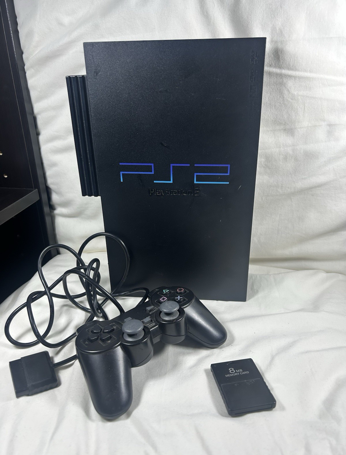 Sony PlayStation 2 PS2 fat Console Black w OEM Network expansion. No cords