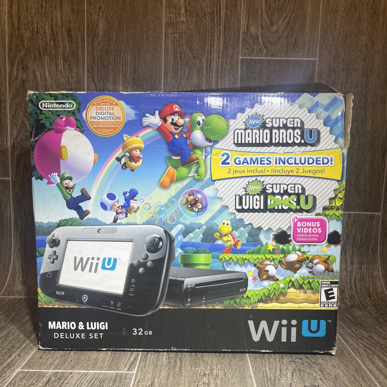 Nintendo Wii U Mario & Luigi Deluxe Set 32 GB Black EMPTY BOX ONLY NO CONSOLE