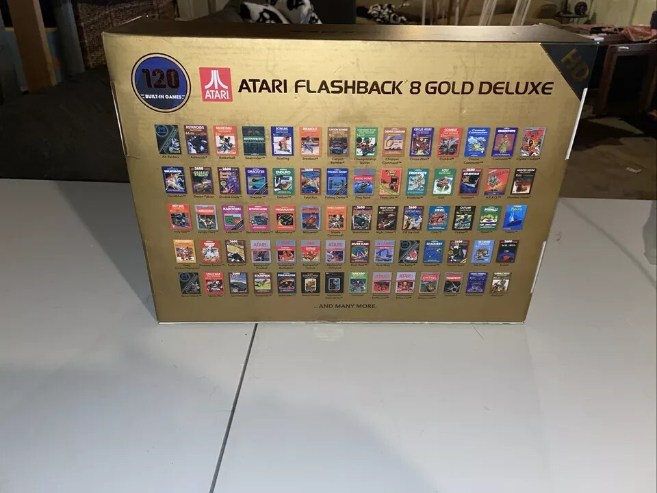 Atari Flashback 8 Gold Deluxe HD Console Wireless Controllers 120 Built In Games