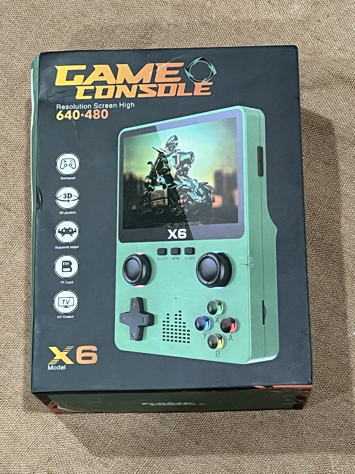 X6 Handheld Game Console 3.5″ Screen, Dual Joystick, 640-480 Resolution, Purple