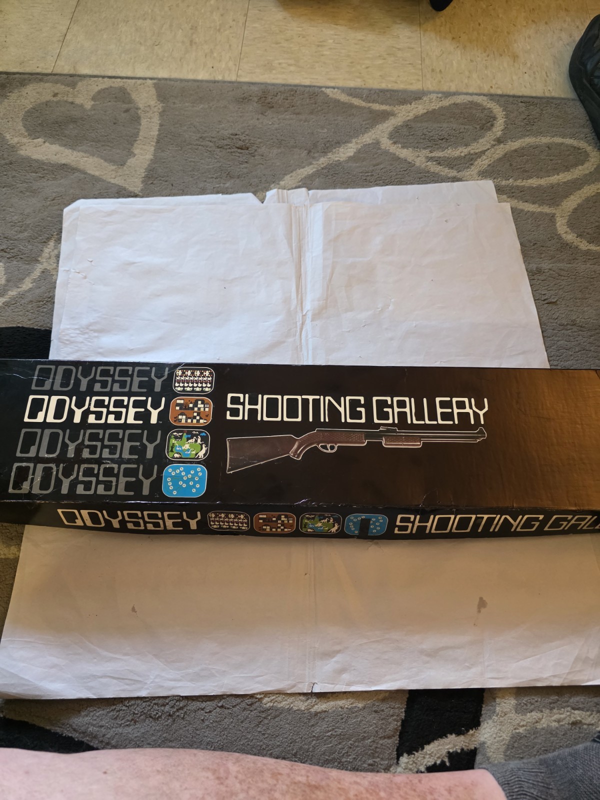 Magnavox Odyssey Shooting Rifle w/ Overlays And Carts 9 & 10 Instructions Read