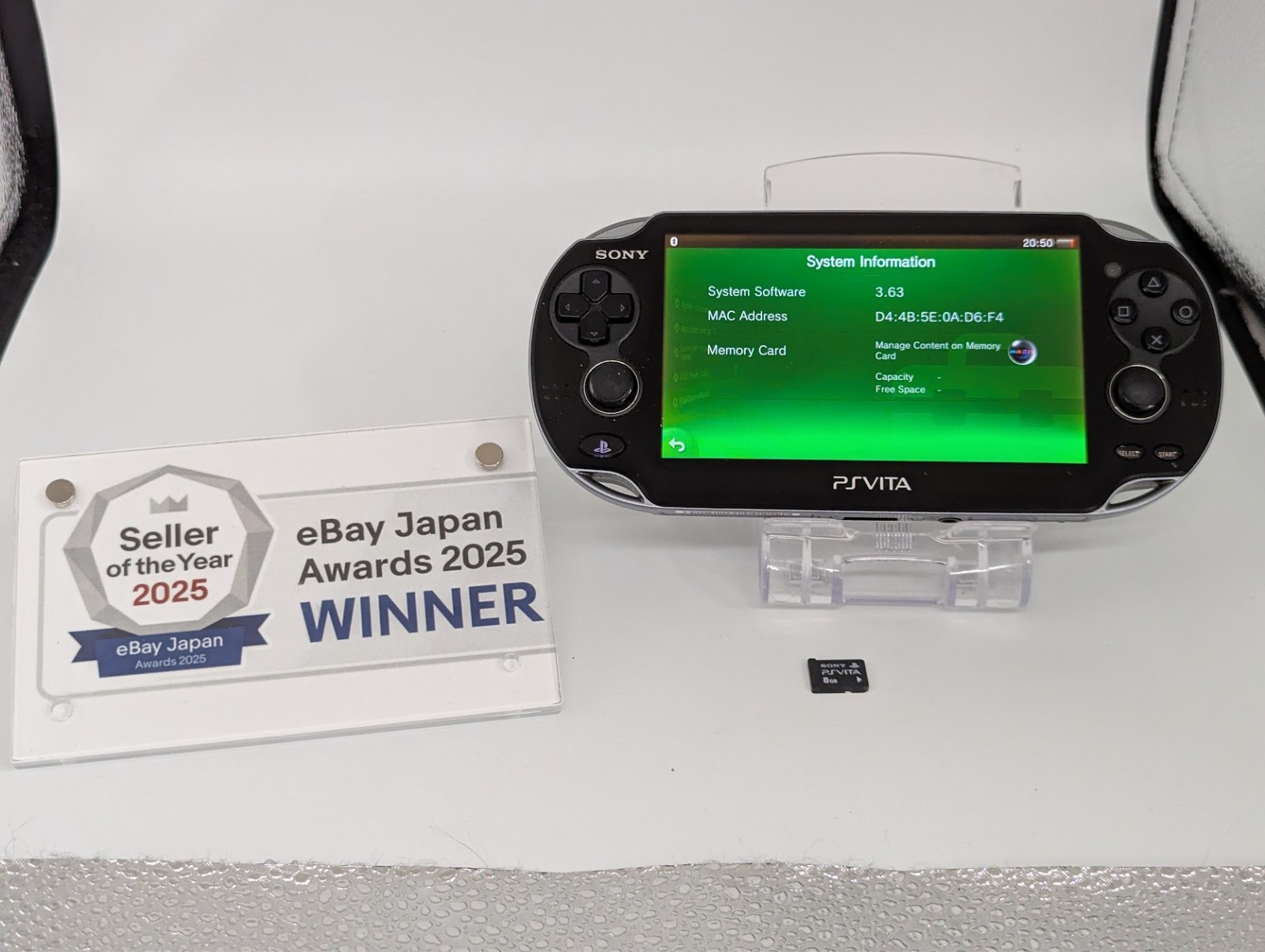 B974 Sony PS Vita PCH-1000 console Crystal Black Handheld system PSV memory 8GB
