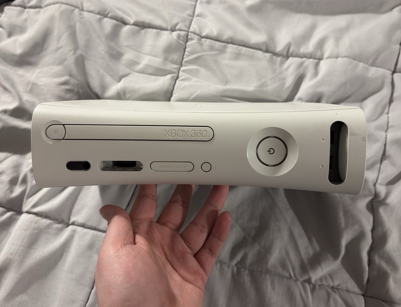 Microsoft Xbox 360 20GB White Console W/ Power Adapter & 256MB Memory Card WORKS