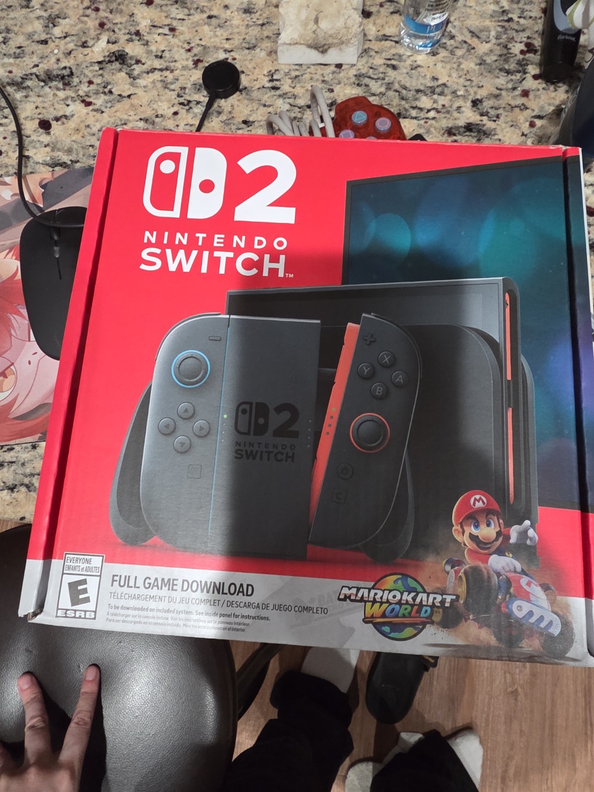 Nintendo Switch 2 Mario Kart World Bundle BOX ONLY W/ Plastic and 1 Manual