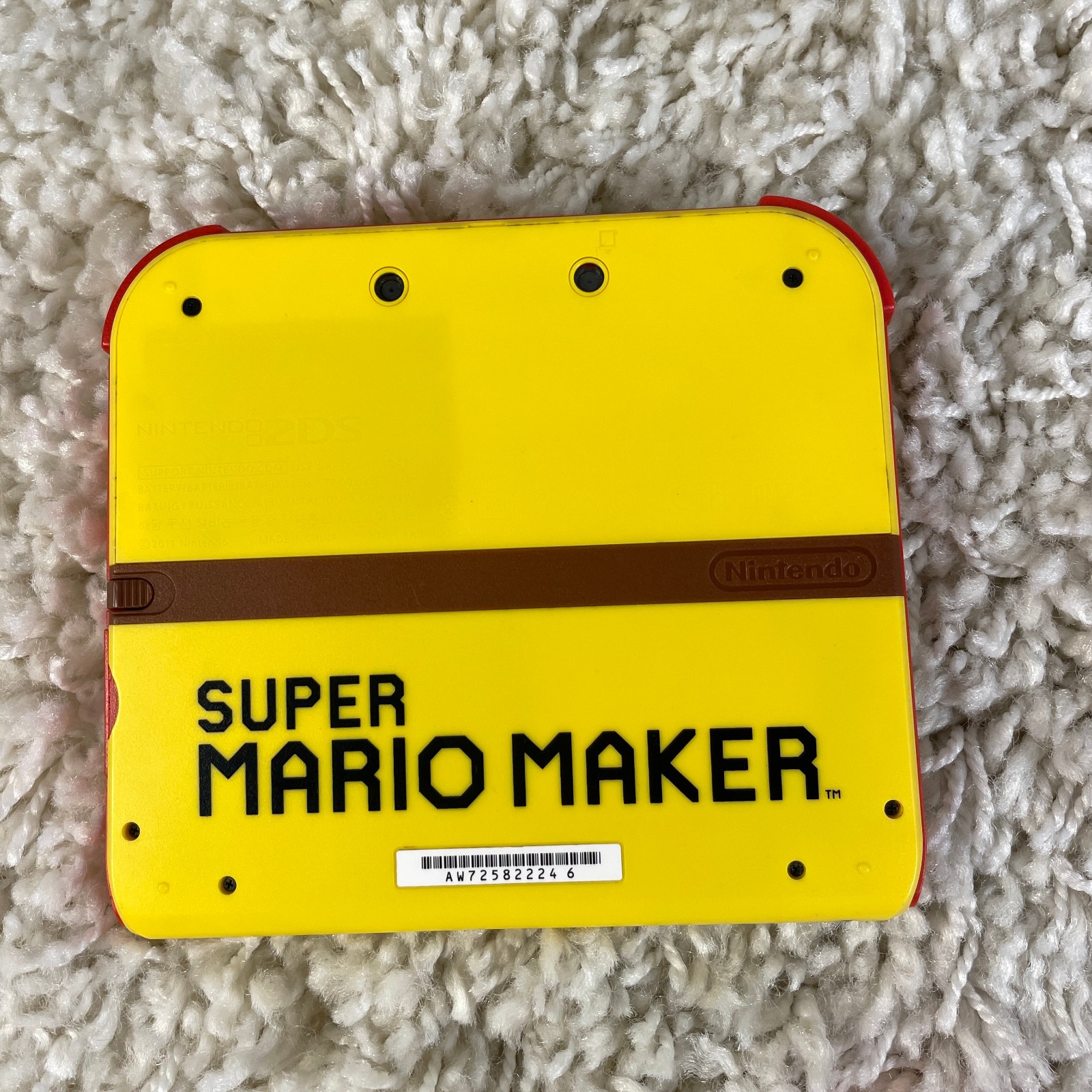 Nintendo 2DS Super Mario Maker Edition Handheld Console System FTR-001 Tested