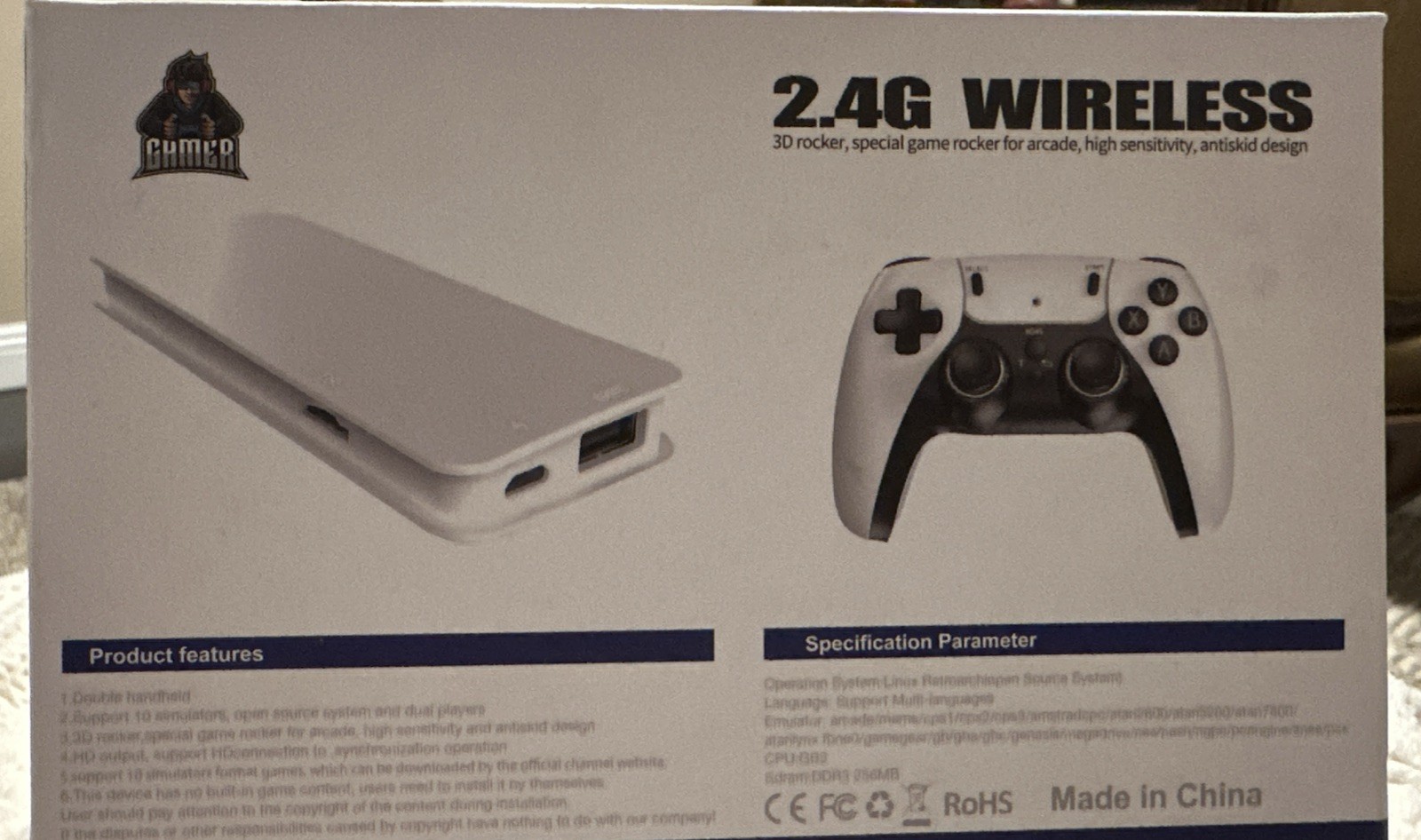 NEW 2.4G Wireless Game 2 Wireless Controllers 64G