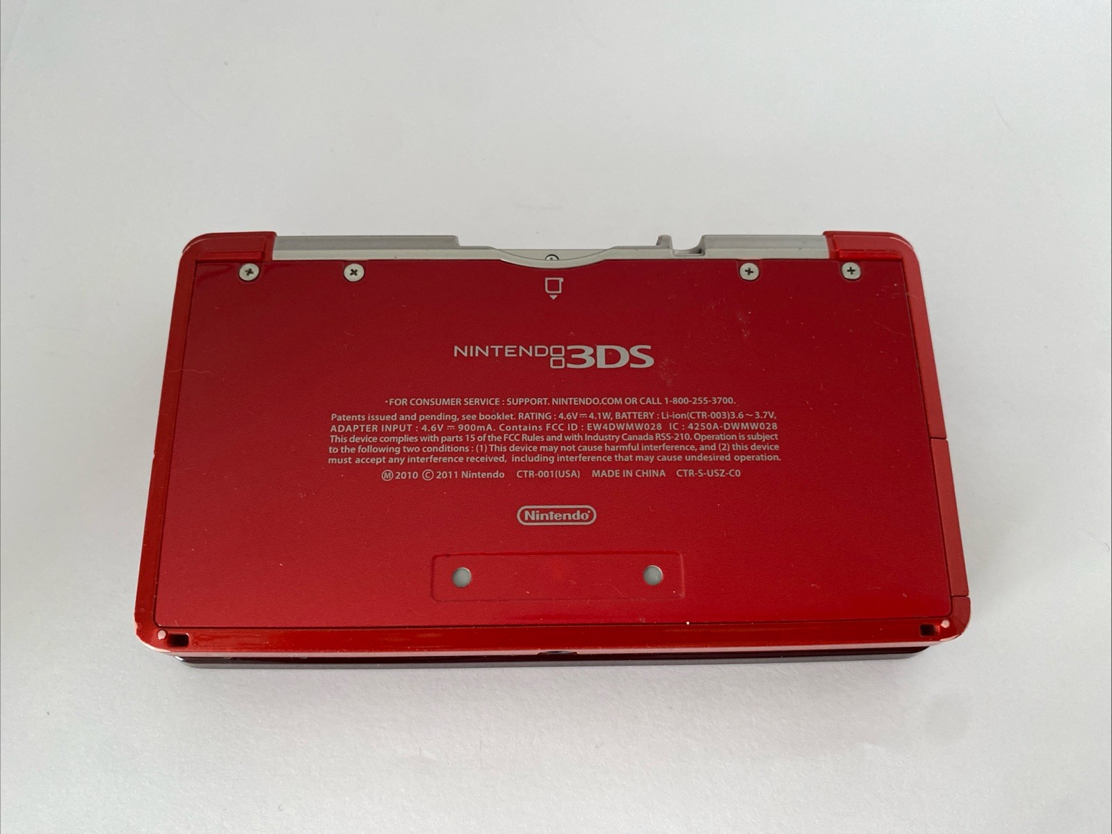 Nintendo 3DS Handheld System Flame Red Working Great Condition North American