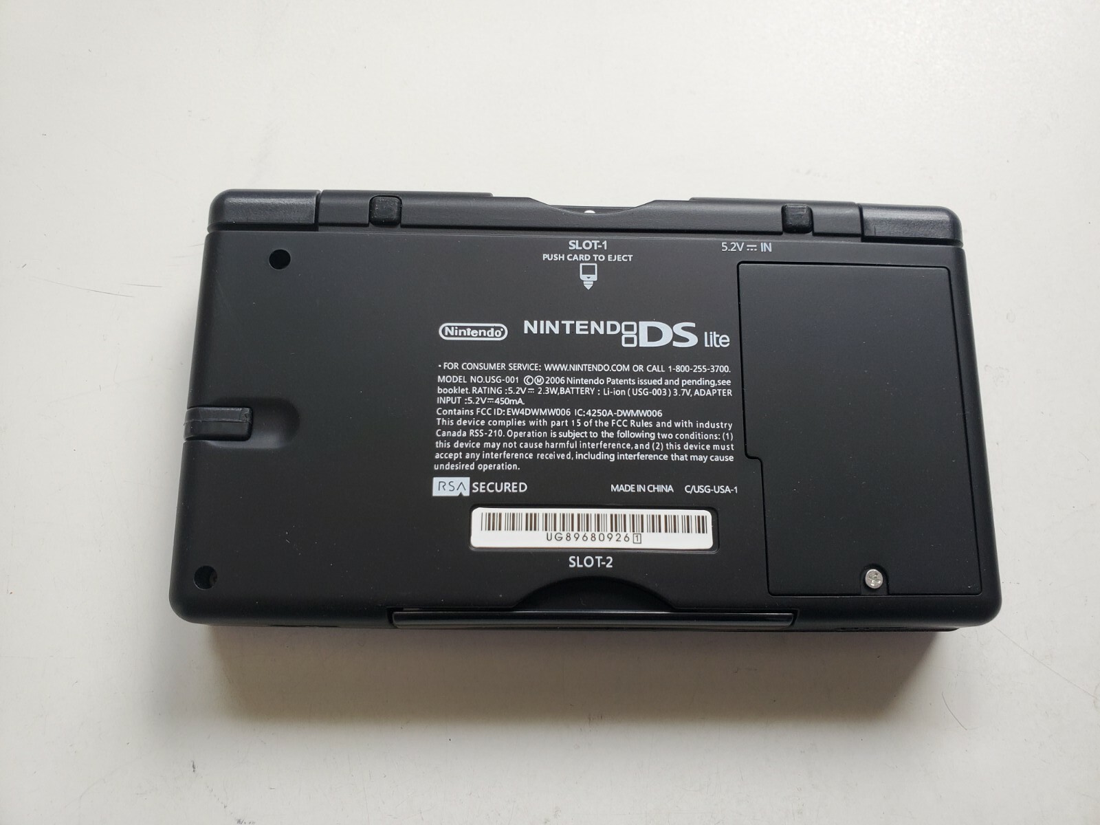 Nintendo DS Lite onix black Handheld Console