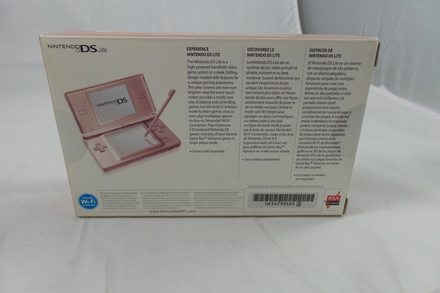 Boxed Nintendo DS Lite – Metallic Rose (USG-S-ZPB)