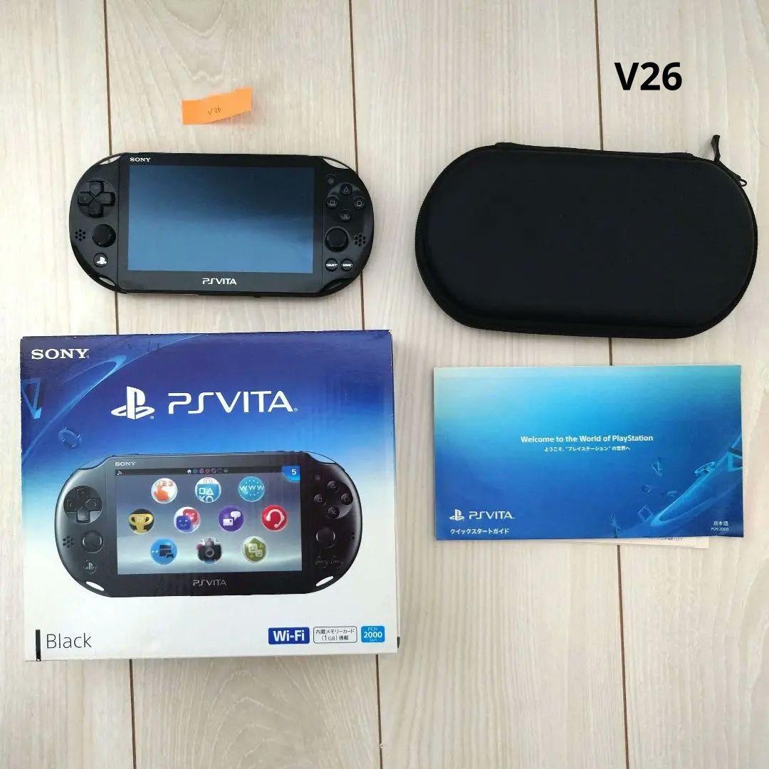 PSVITA Used Ps Vita Pch-2000 Black Body Box Case With Instruction Manual Japan