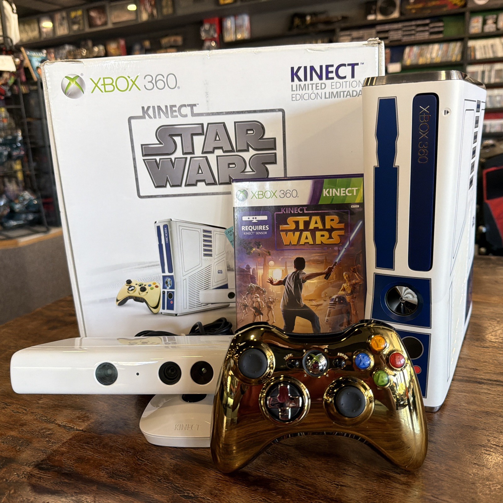 Microsoft Xbox 360 320GB Kinect Star Wars Limited Edition Console Complete CIB