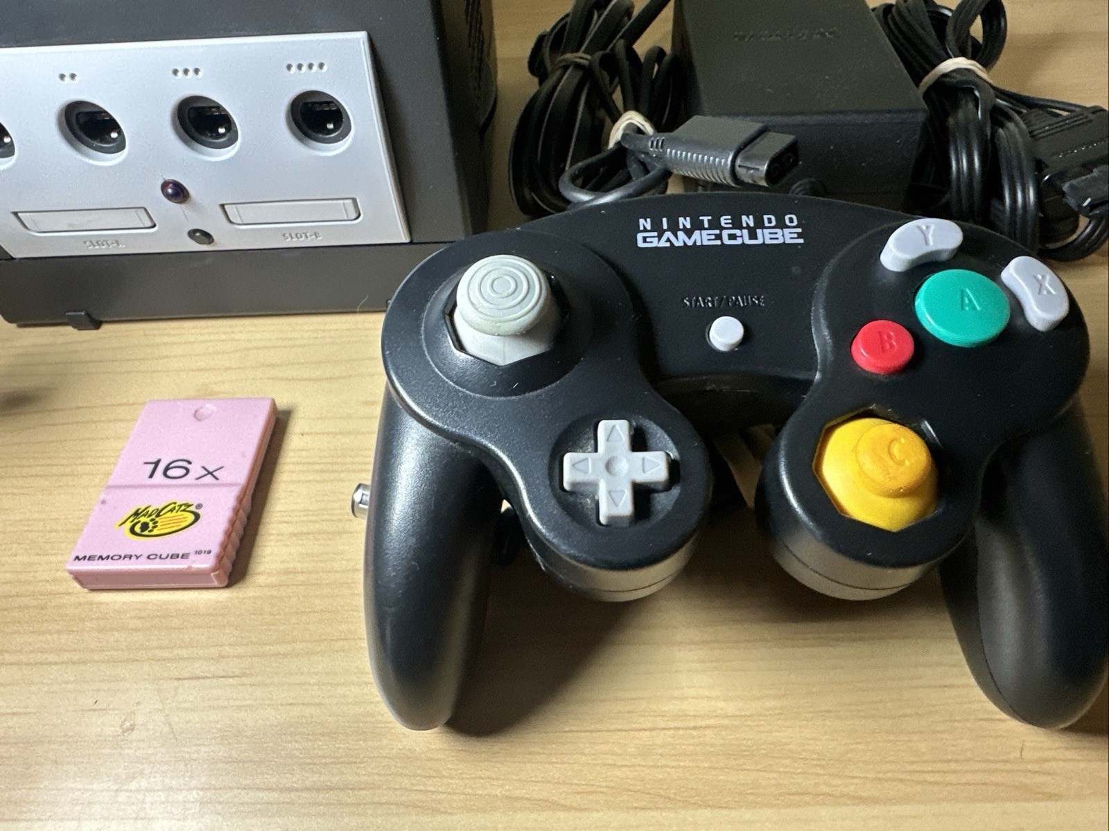 Nintendo GameCube Black Console NTSC U & J Region Switch & Blue LED DOL001