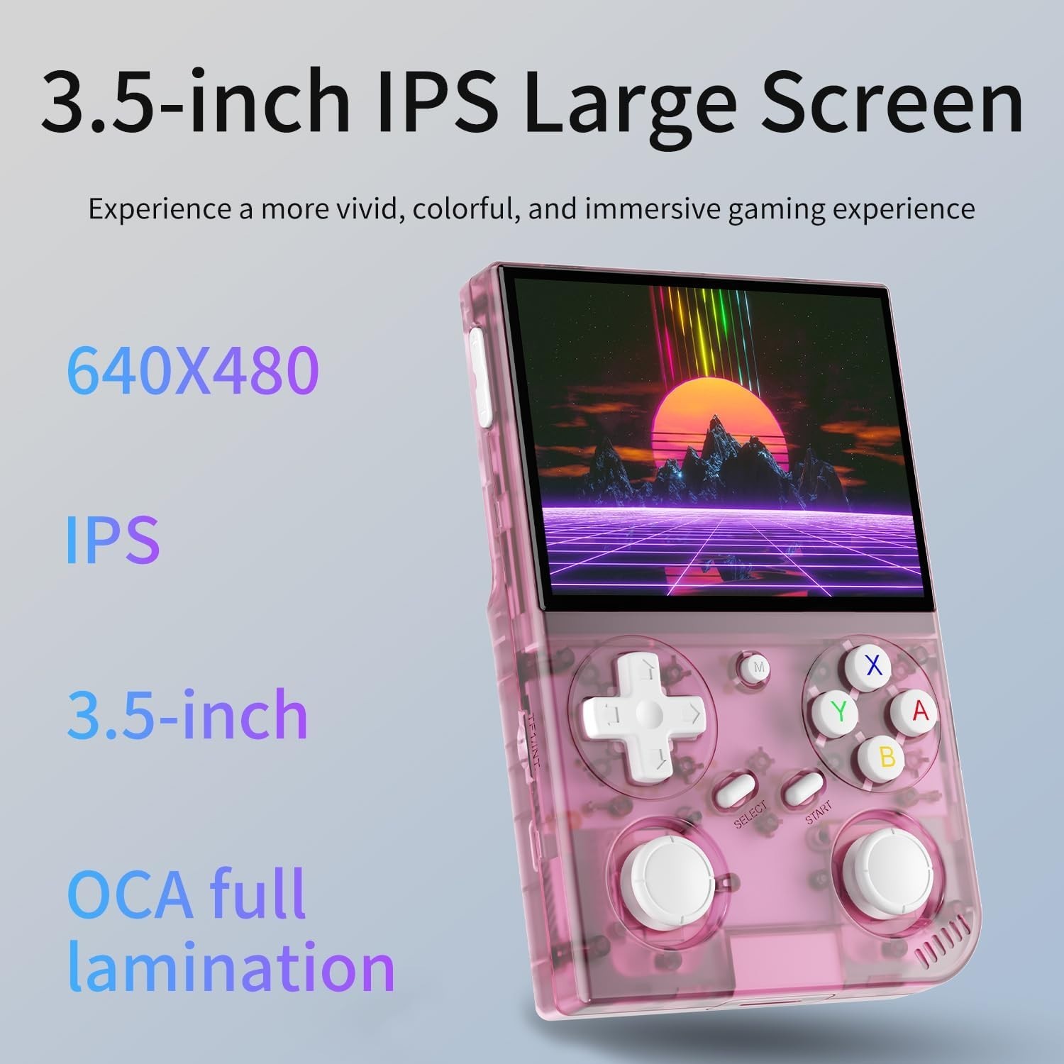 Portable G350 Handheld Game Console – 3200mAh Battery, Multiplayer Ready, Pink