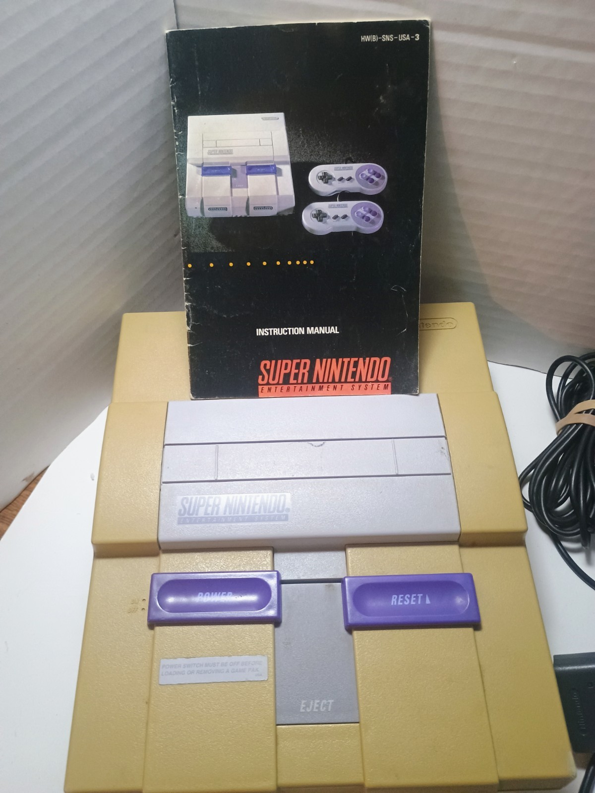 Super Nintendo SNES Console Tested Has Cosmetic Issues See Photos