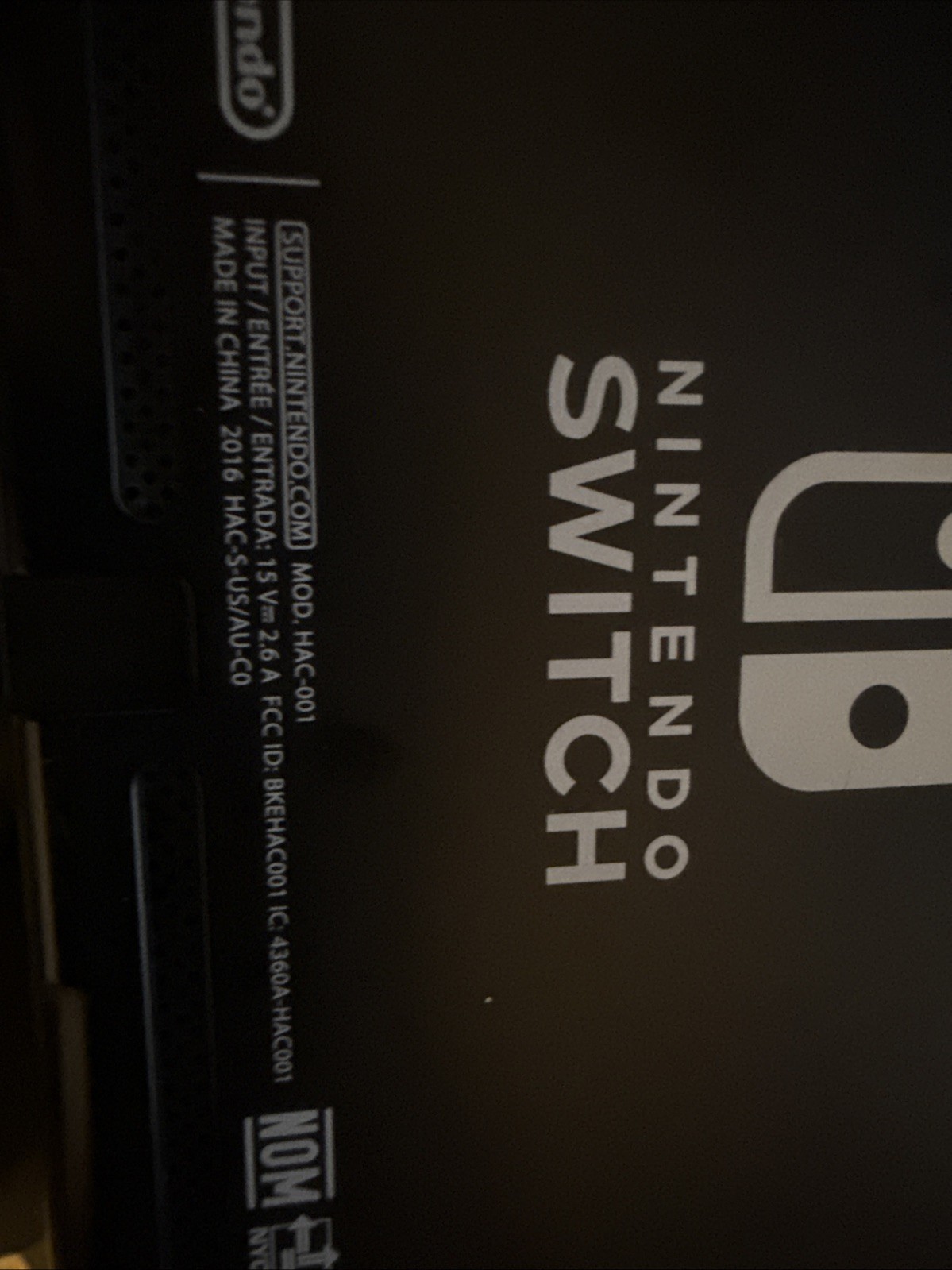 Nintendo Switch V1 Hac-001 Console Only 2016 2017 2018