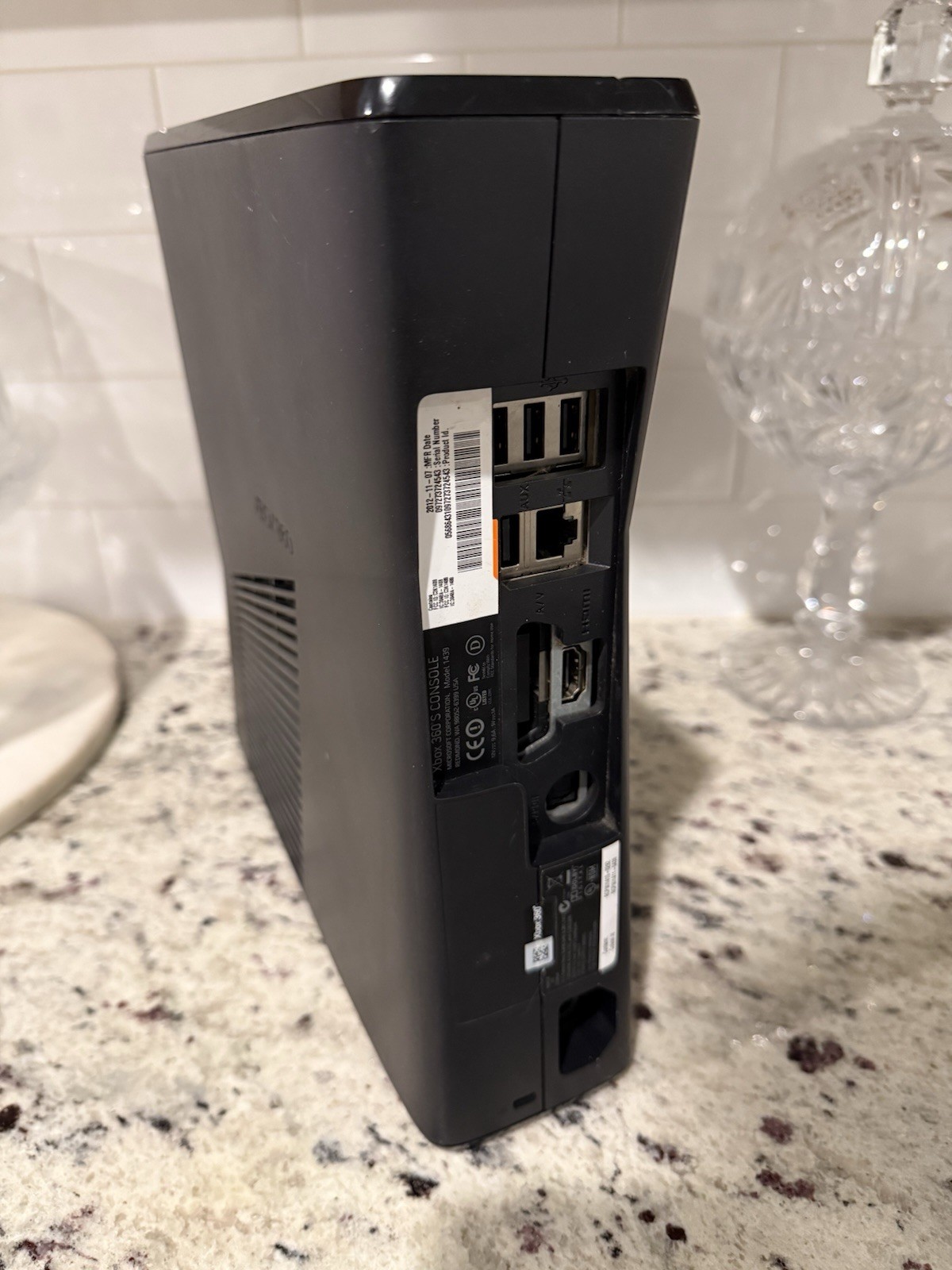 Xbox 360 S Model 1439 Console ONLY No cables, no controllers -Turns On – Working