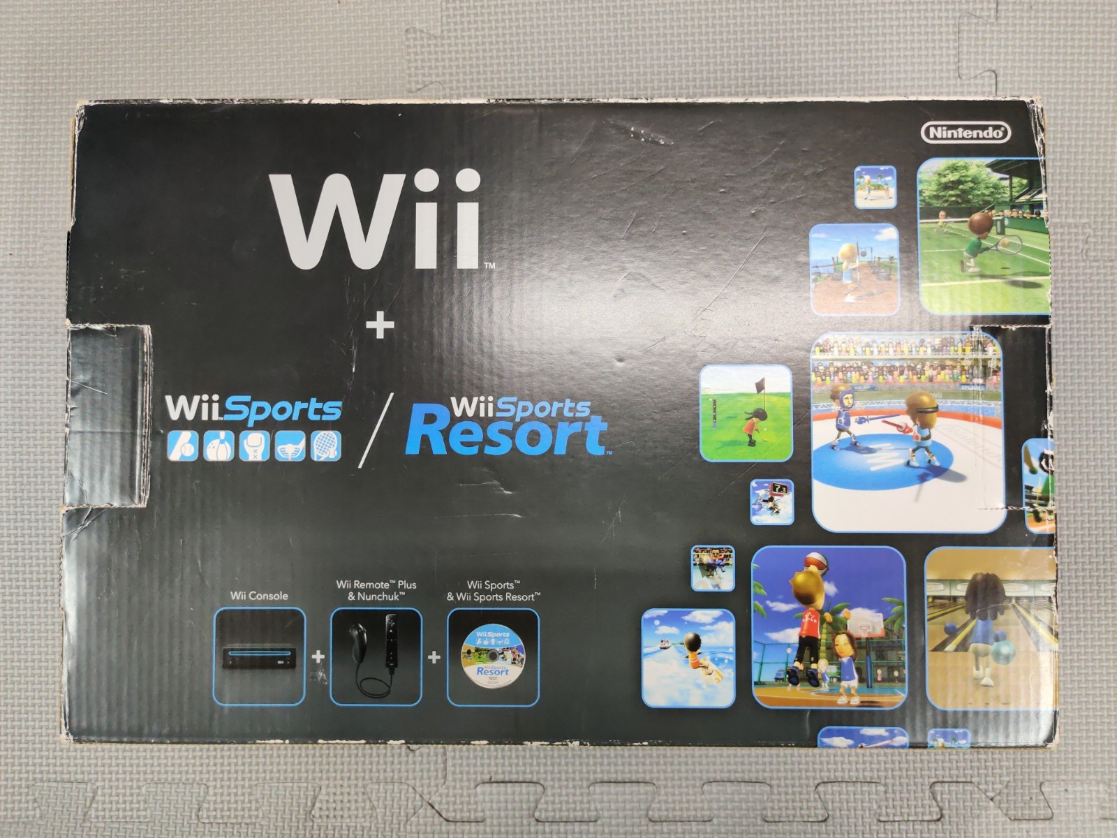 Nintendo Wii + Wii Sports /Wii Sports Resort Bundle W/Box- Complete – TESTED-