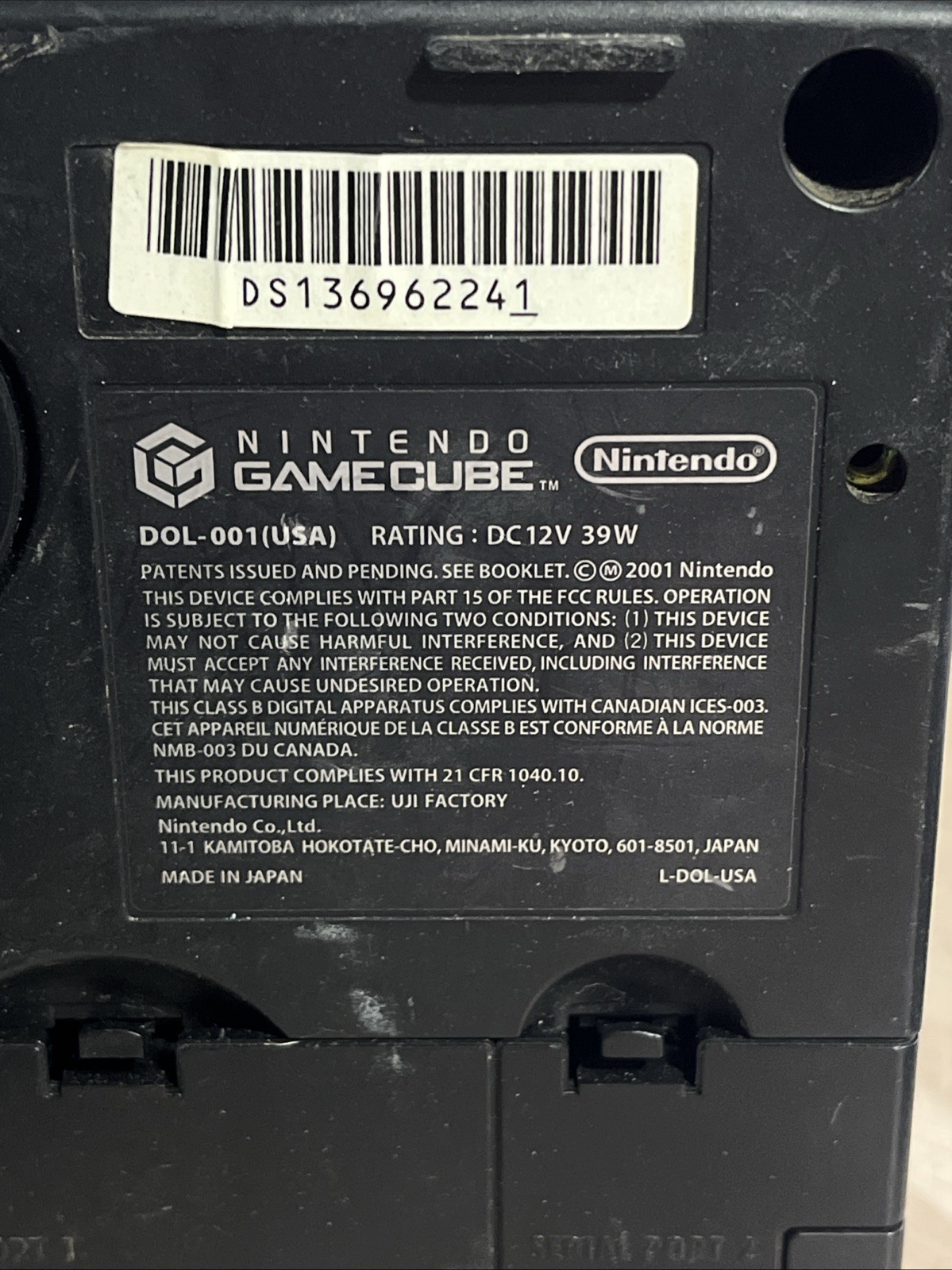 NINTENDO GAMECUBE DOL-001 USA