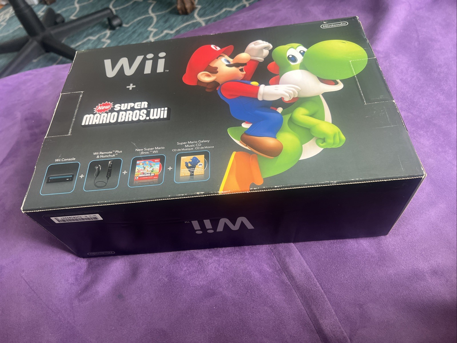 Nintendo Wii Holiday Bundle Black Console New Super Mario Bros. System new