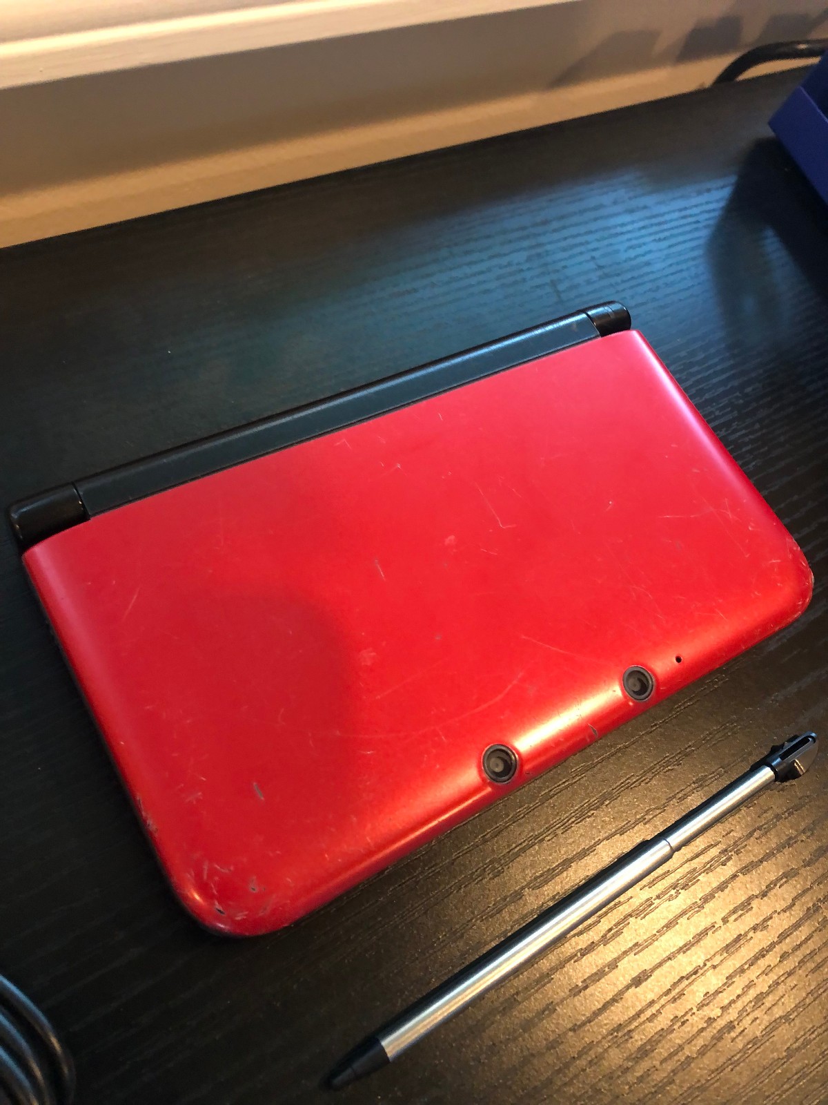 Nintendo 3DS XL Red + Blue SPR-001 Console – w/Charger/Stylus – Fully Tested