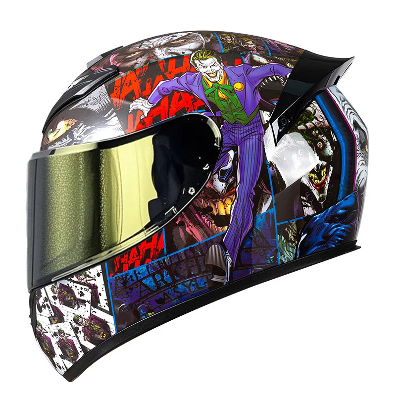 Unisex DOT Certified Full Face Motorcycle Helmet Safety Motobike Scooter Casco M