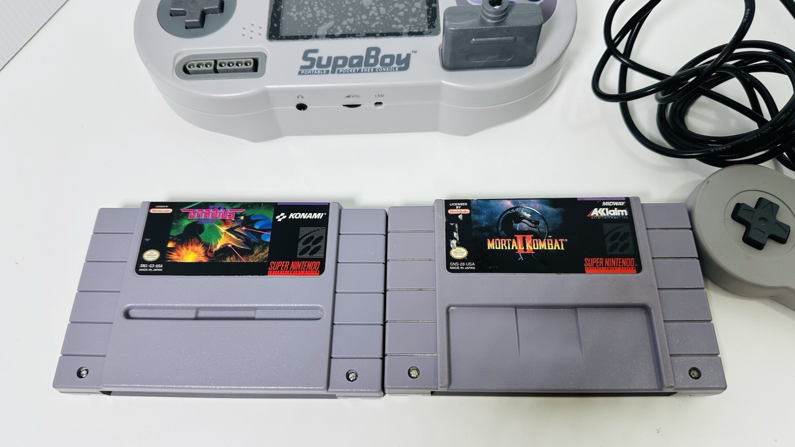 Hyperkin SupaBoy Portable Pocket SNES Console Controller And Games