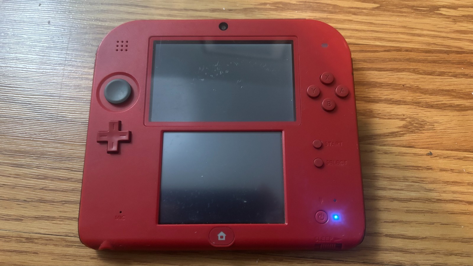 Nintendo 2DS Crimson Red Console CIB Bundle Mario Kart 7 Installed OEM Charger