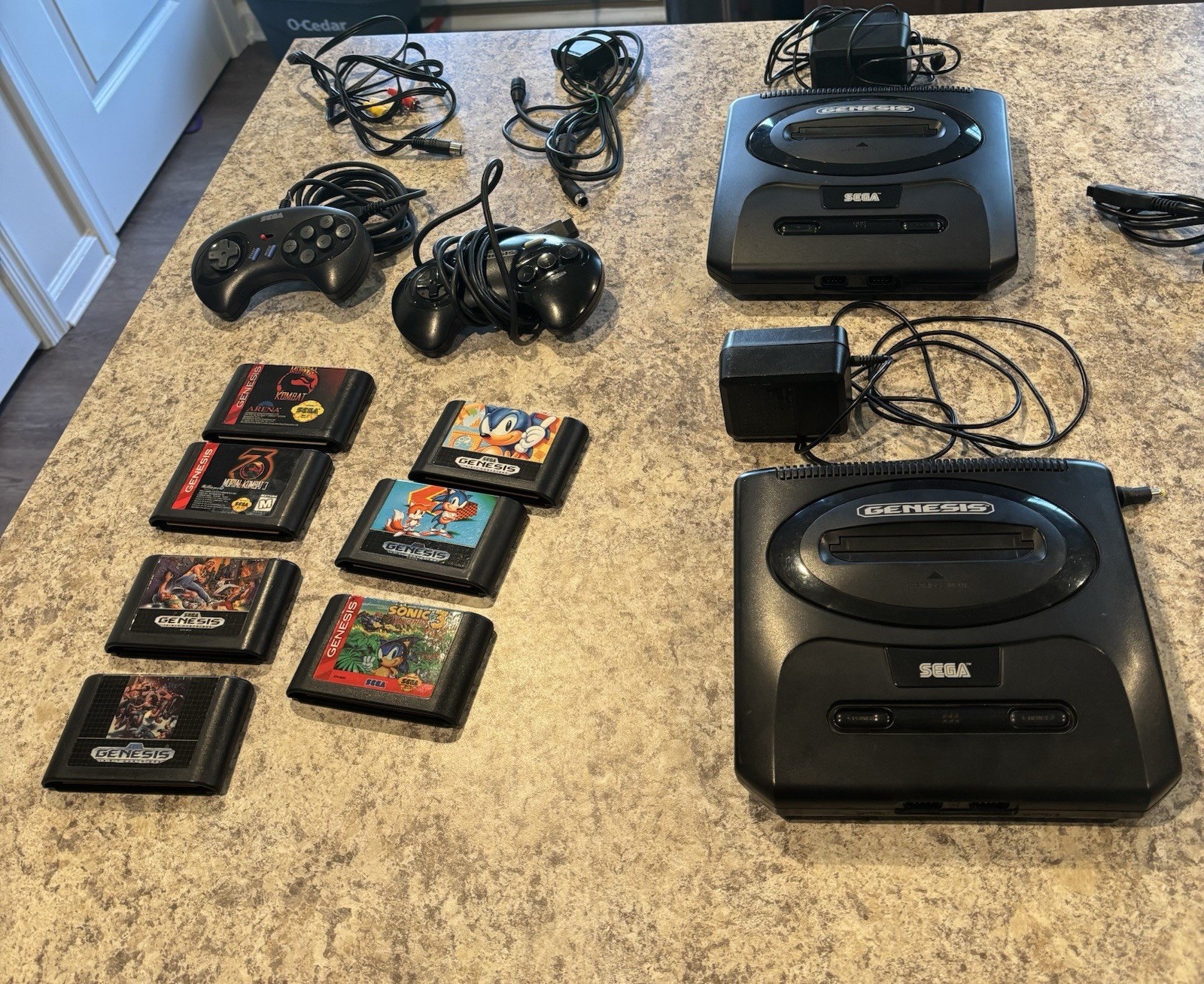 2x Tested & Working Model 2 Sega Genesis’ Cleaned With Authentic Games