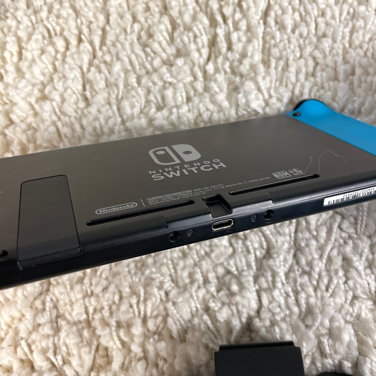 Nintendo Switch V2 HAC-001 (-01) Console System Bundle Red Blue Joycon Tested