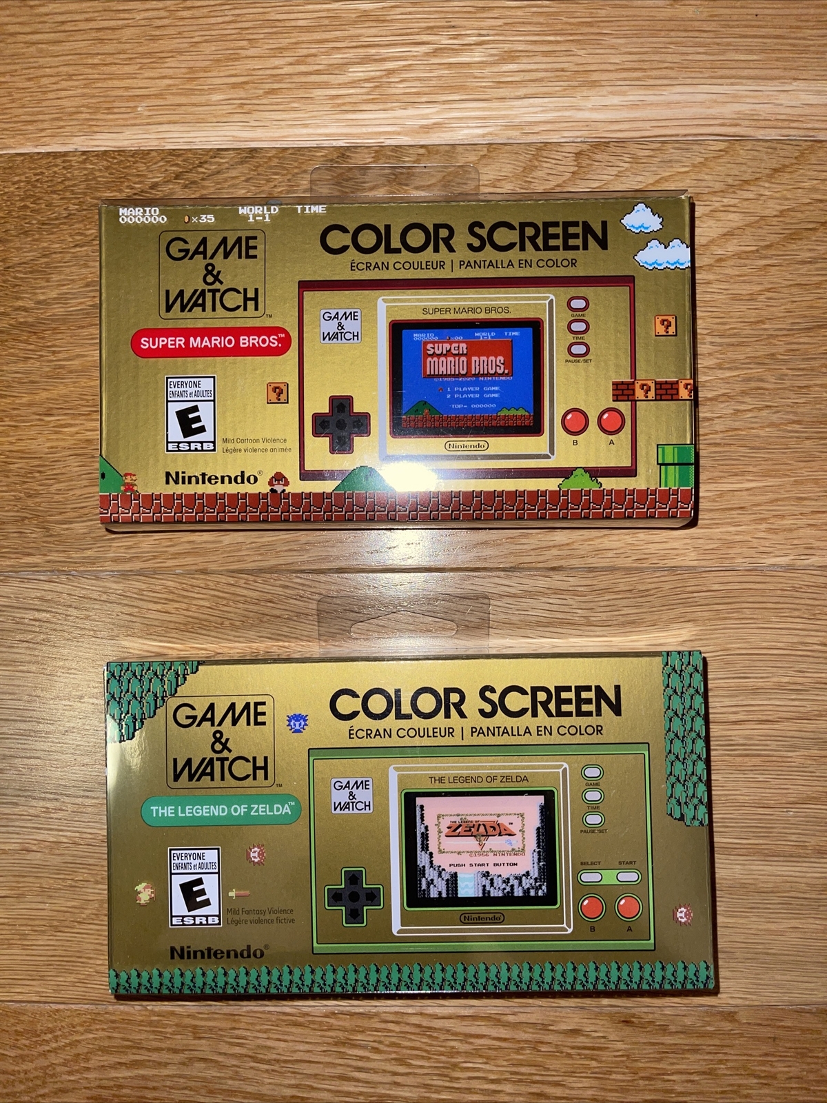 Brand New Nintendo Game and Watch: The Legend of Zelda & Super Mario Bros Lot