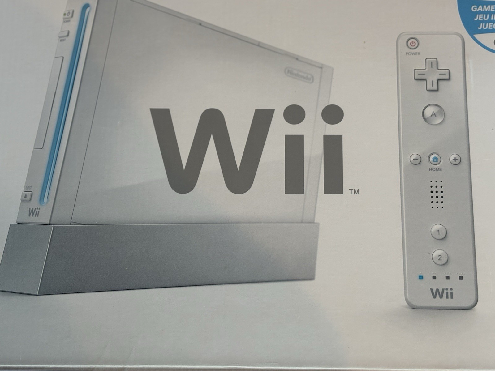 Wii Console, Sensor Bar, Cables w/ Box Nintendo Working No Controllers RVL-001
