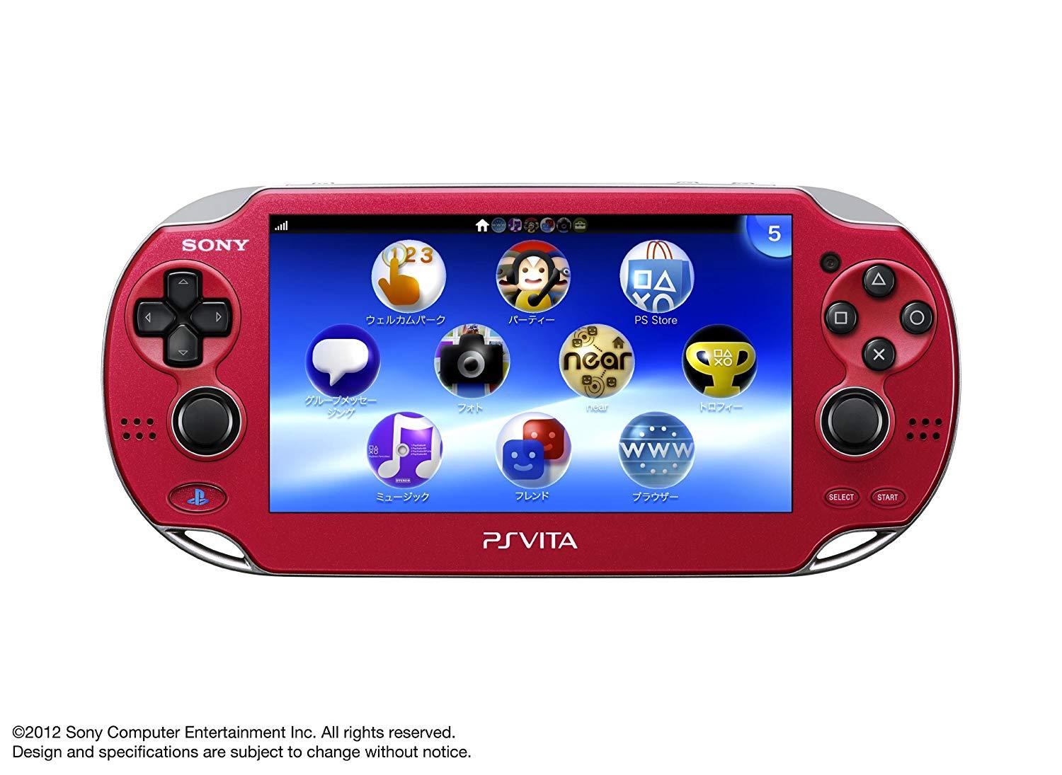 SONY PS Vita game Console PCH-1000 ZA04 Red Wi-fi Model from Japan F/S New