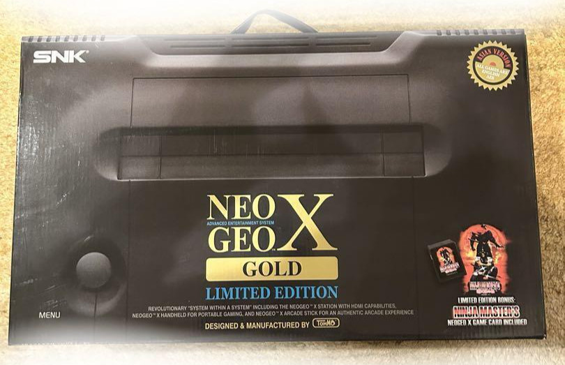 SNK NEO GEO x GOLD Limited Edition Console Tested W/Box