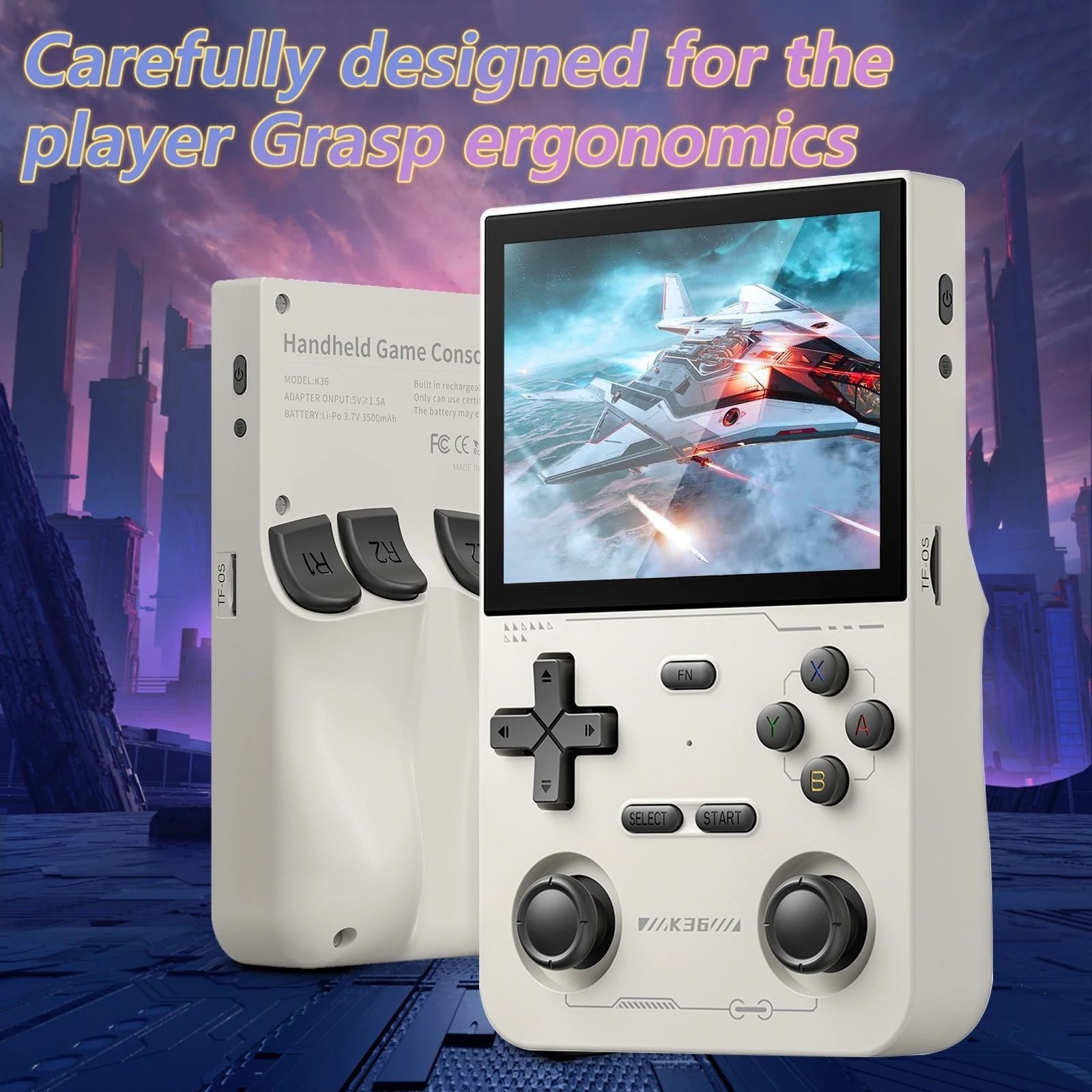 K36 Handheld Game Console 3 5 Inch IPS 64GB Retro Emulator Video Game Player