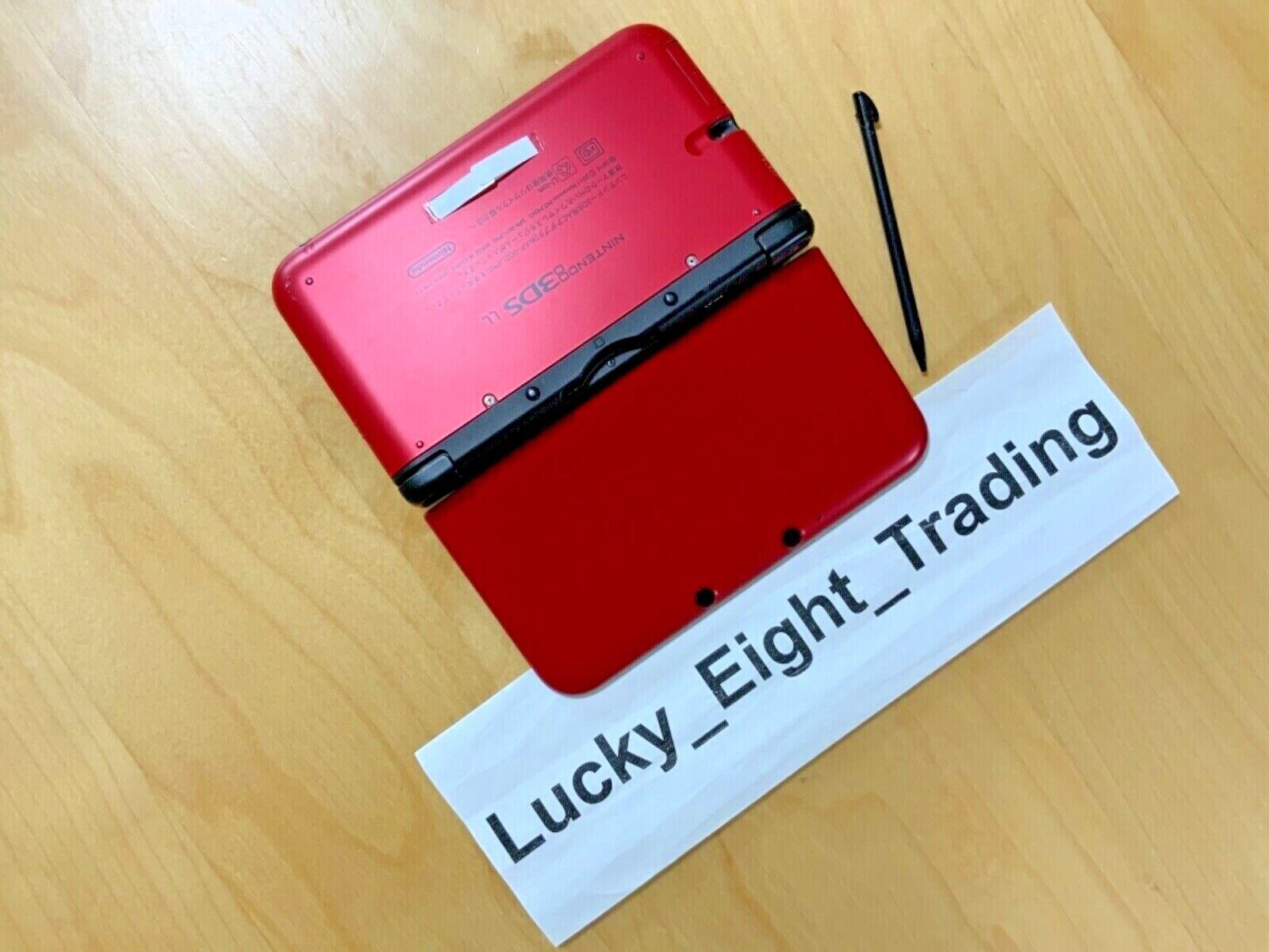 Nintendo 3DS XL LL Red Black Console Stylus Japanese ver [H]
