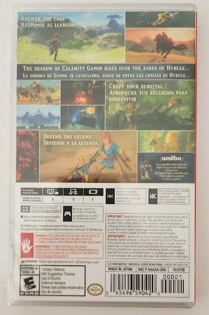 The Legend of Zelda: Breath of the Wild Switch Brand New Factory Sealed Special