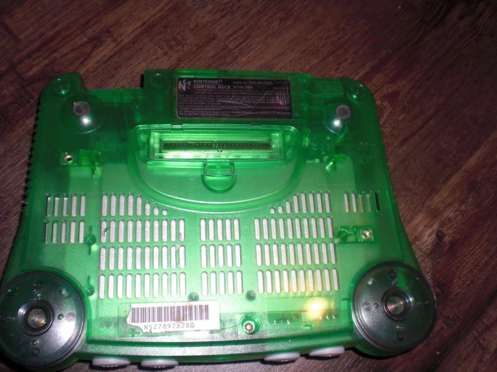 Nintendo 64 N64 Console System FUNTASTIC CLEAR JUNGLE GREEN 2 Controller AV READ