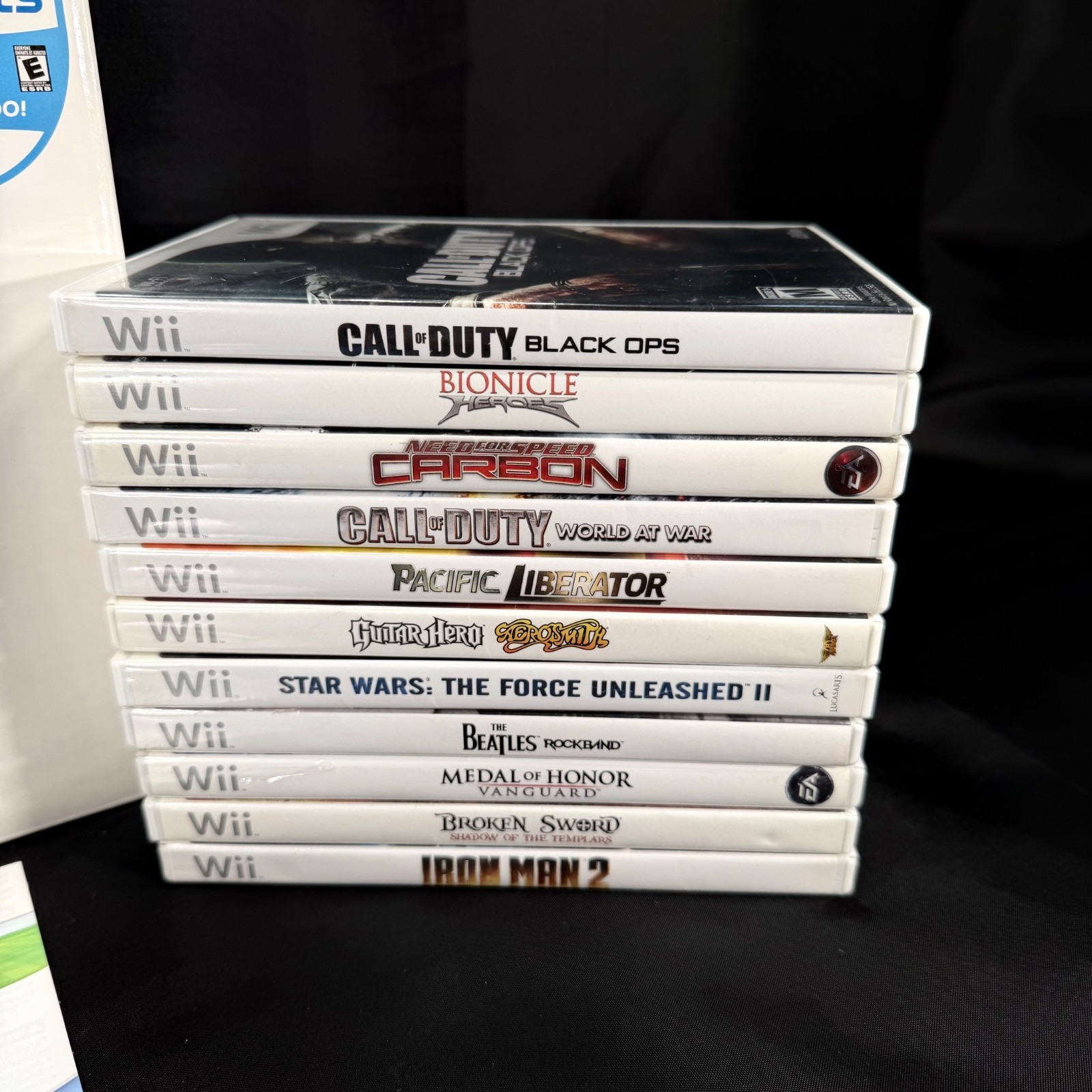 Nintendo Wii White Console Bundle w/Wii Sports plus 11 Games Controllers w/Box