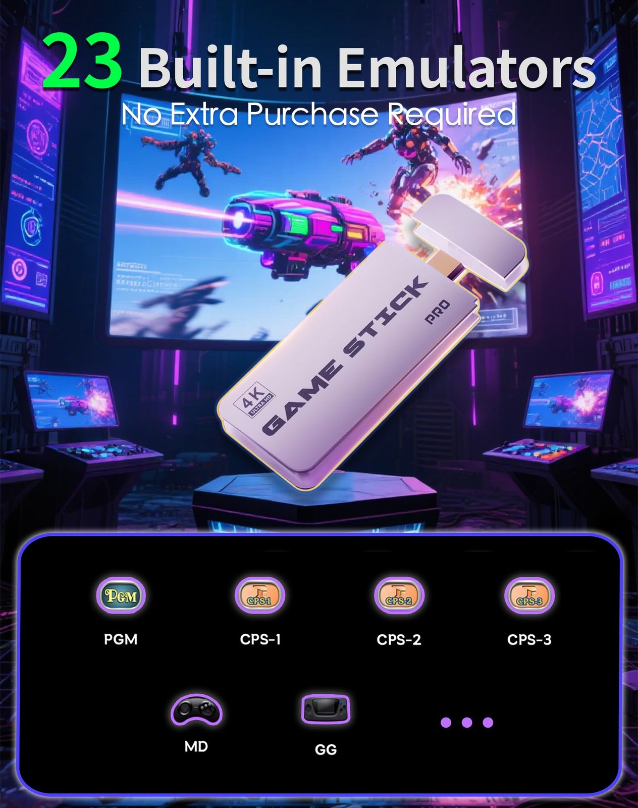 2027 Upgraded Retro Gaming Console Stick Pro, Video Games Stick with 4K HDMI …