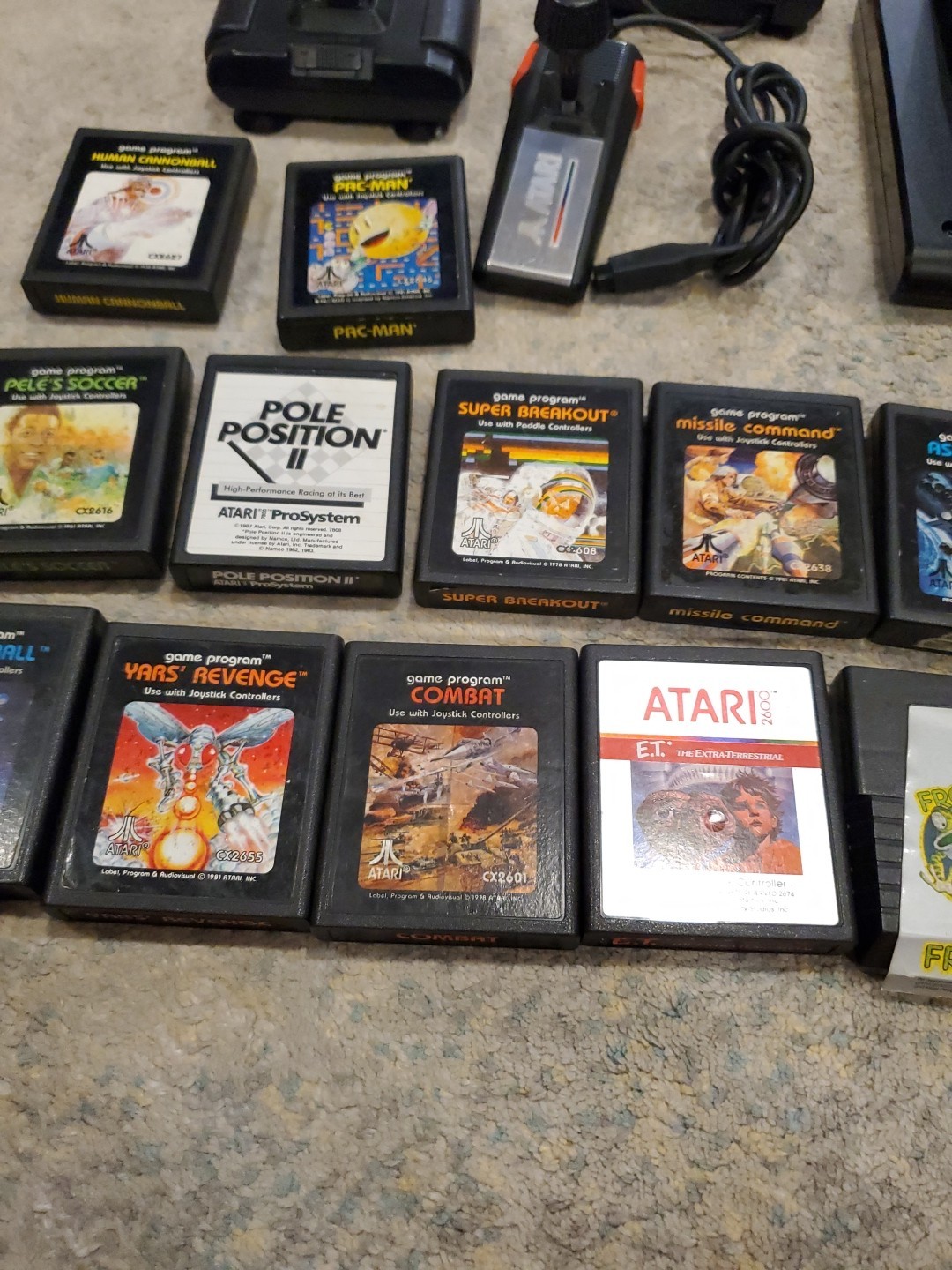 Atari 7800 Pro System Video Game Console, Games & Controllers UNTESTED Lot Of 16