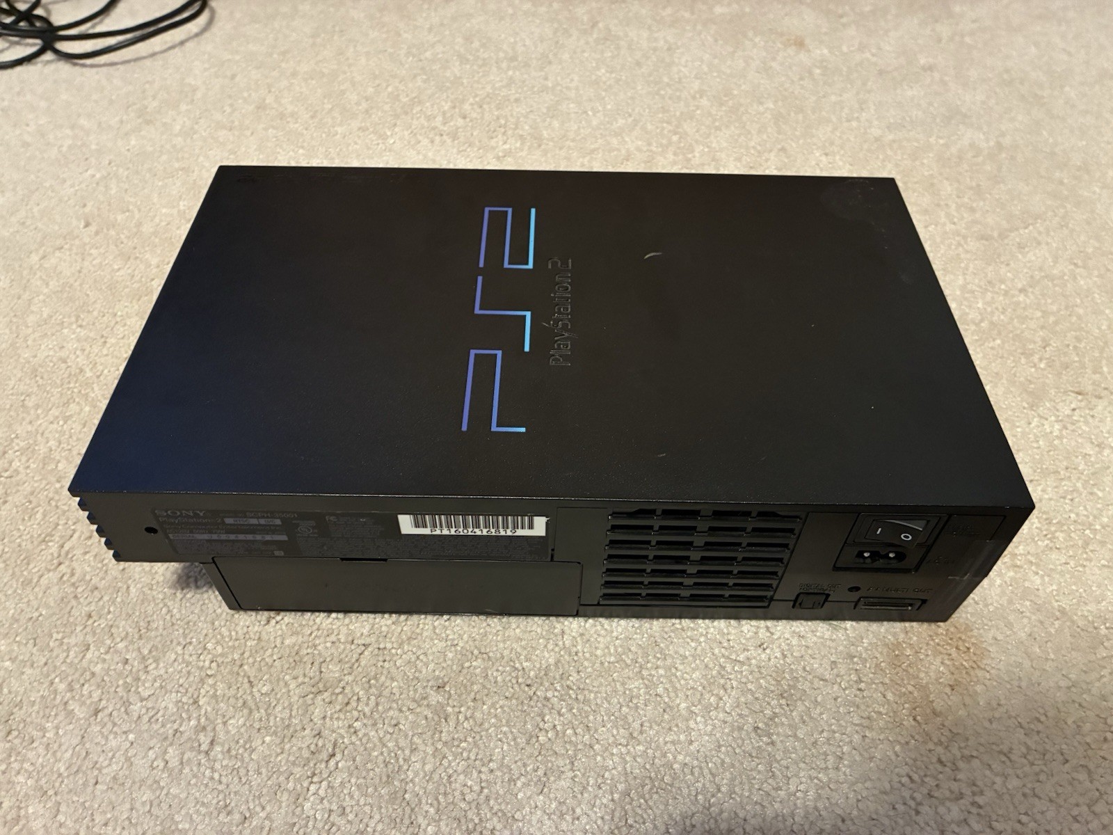 Sony PlayStation 2 Black Console. For Parts Read Description.