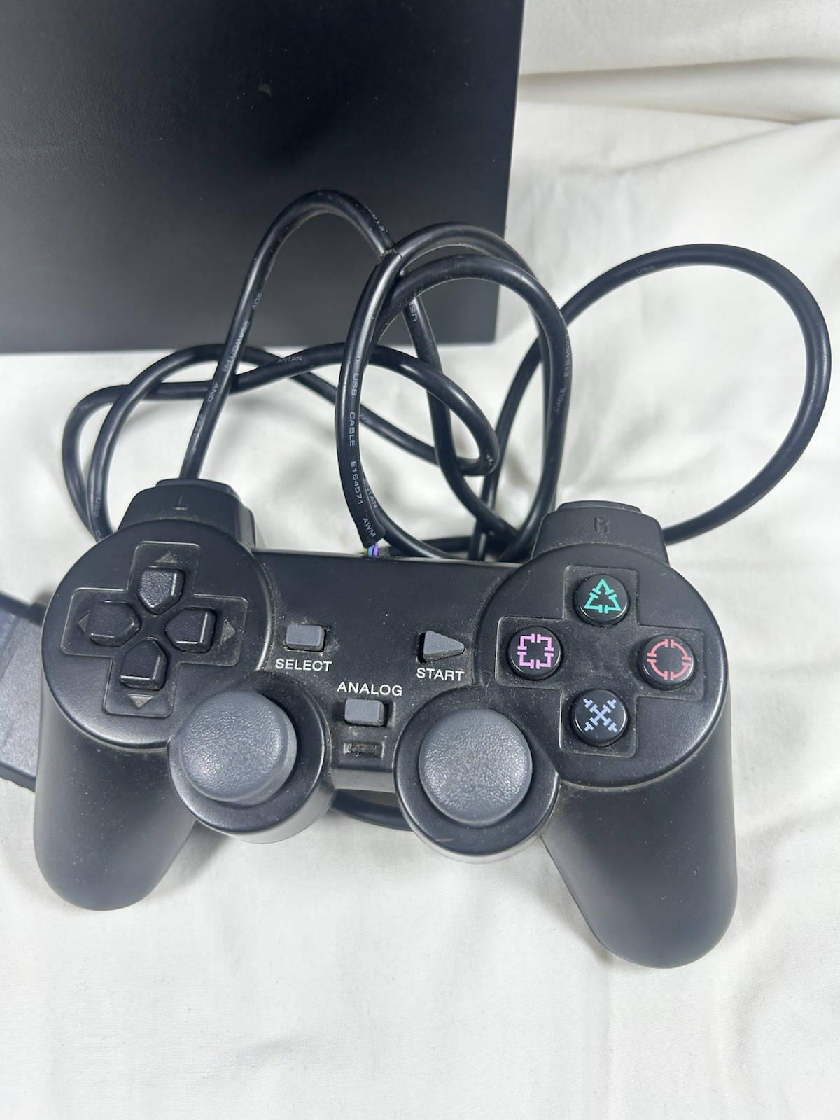 Sony PlayStation 2 PS2 fat Console Black w OEM Network expansion. No cords