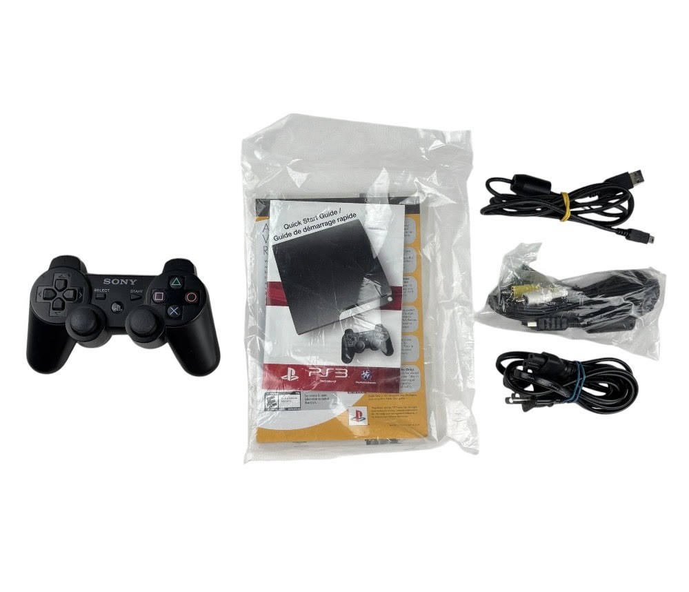 PS3 Slim Console With Box Controller 3 Games PlayStation 160GB CECH-2501A READ