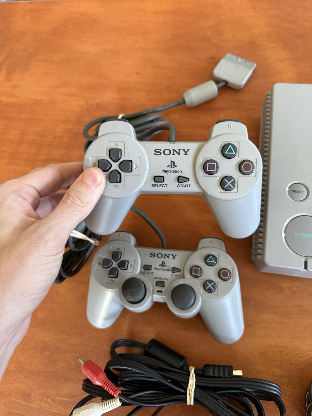 Sony PlayStation 1 PS1 Console Bundle w/ 2 Controllers – SCPH-7501 – Tested